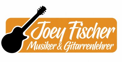 Logo Joey Fischer Gitarrenschule mit www.joey-fischer.de